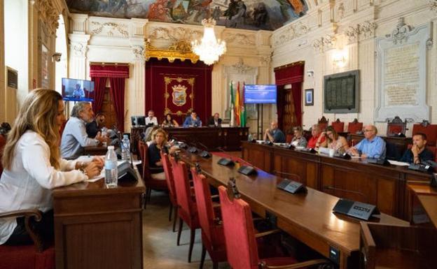 Imagen de archivo de la comision de Urbanismo del Ayuntamiento de Málaga. 