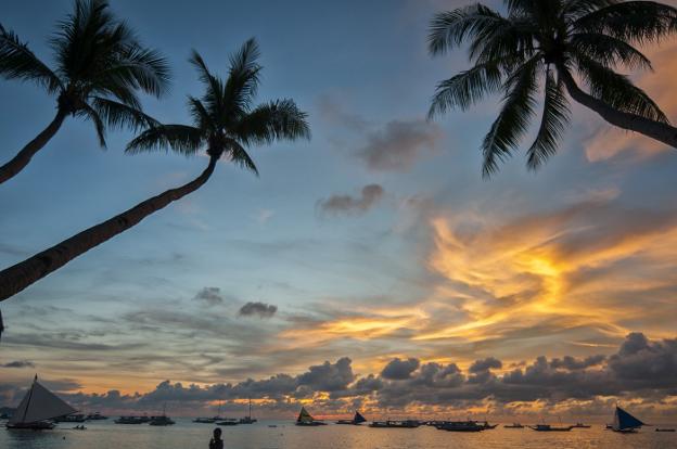 Paradisiaca imagen de la isla filipina de Boracay. 