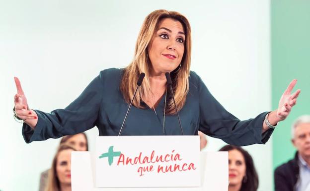 Susana Díaz, en el comité director del PSOE. 