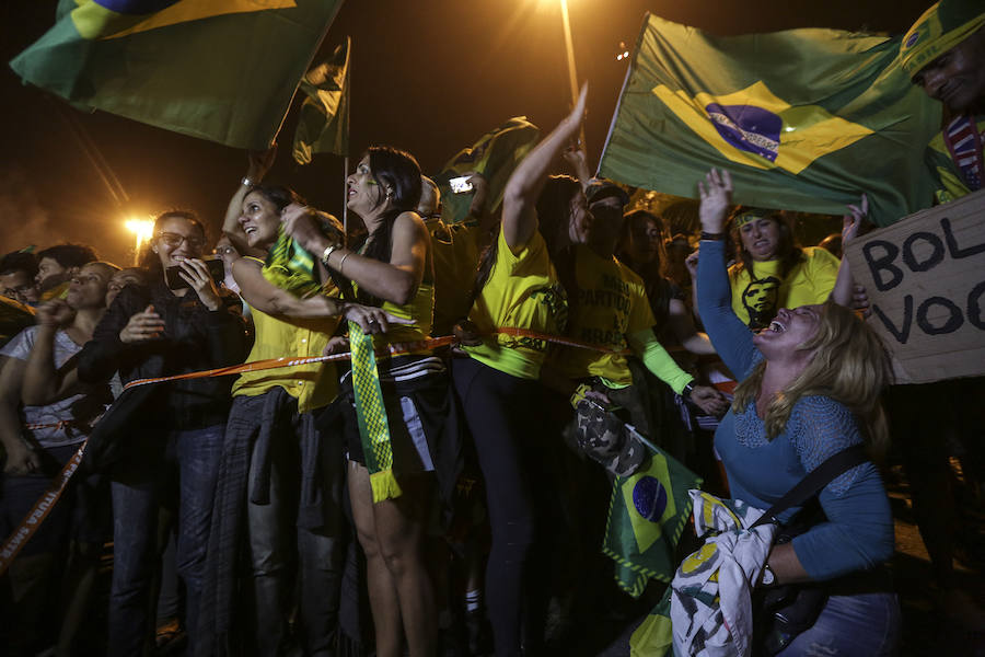 Los simpatizantes de Bolsonaro celebraron el triunfo electoral del ya nuevo presidente del país carioca 