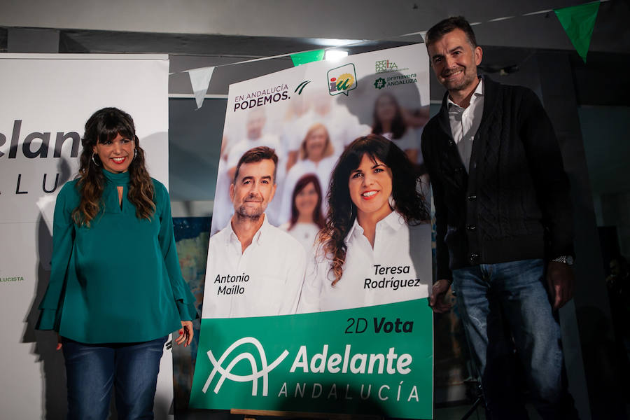 Teresa Rodríguez y Antonio Maíllo, en Sevilla. 