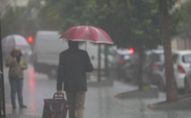 La lluvia ha sido protagonista este domingo en Málaga. 