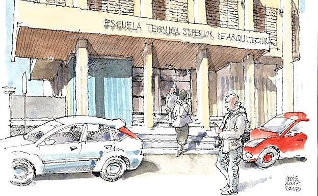 Málaga a trazos: Al salir de clase