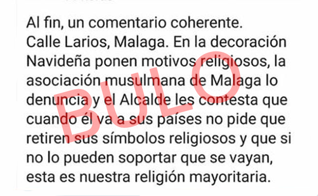 El mensaje que circula por redes sociales