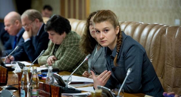 María Bútina, la presunta agente encubierta rusa que fue detenida en Estados Unidos en julio, durante una reunión de expertos en Moscú. :: efe