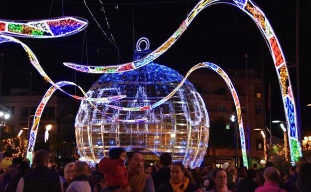 Imagen del alumbrado navideño de Fuengirola. 