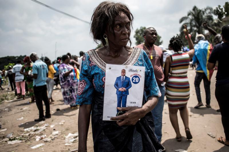 Horas antes del anuncio de la victoria del opositor Félix Tshisekedi, grupos de activistas animaron a tomar las calles ante el temor de una falta de «verdad» en las urnas