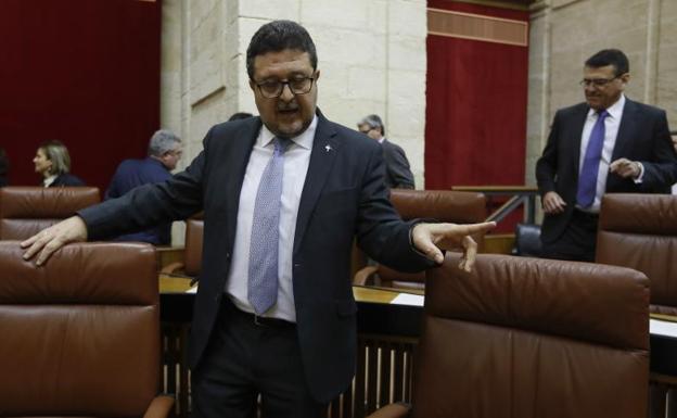 Francisco Serrano, hoy en el Parlamento de Andalucía.