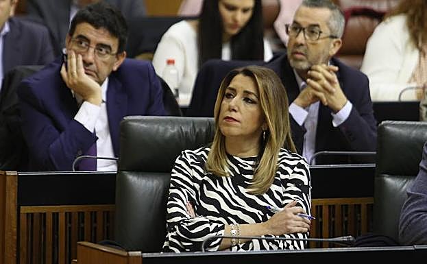 Susana Díaz, durante el Pleno de investidura. 
