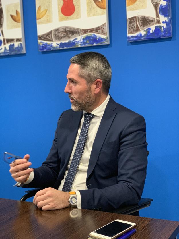 Maldonado, ayer tras hacer las declaraciones. :: i. gelibter