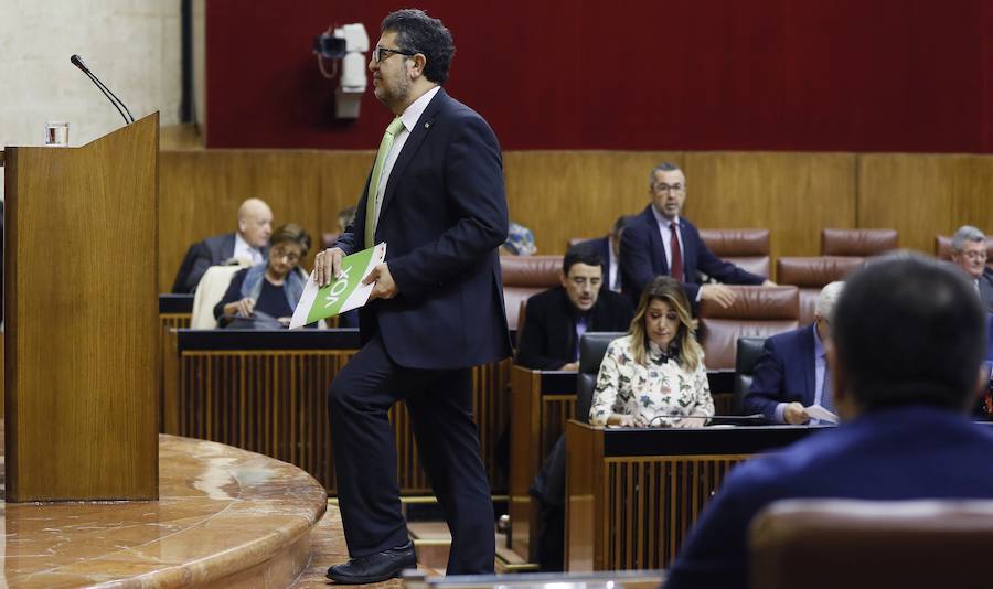 Intervención del líder de Vox en Andalucía, Francisco Serrano, en el Parlamento de Andalucía 