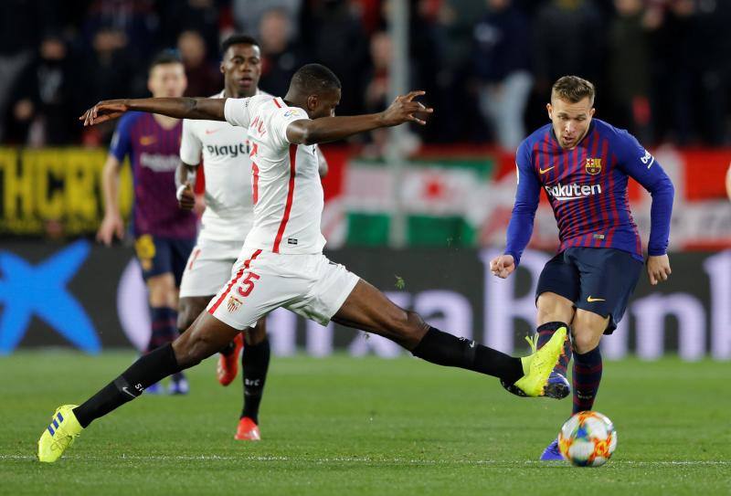 Sevilla y Barcelona se enfrentaron en la ida de octavos de final de la Copa del Rey, en el Sánchez Pizjuán.