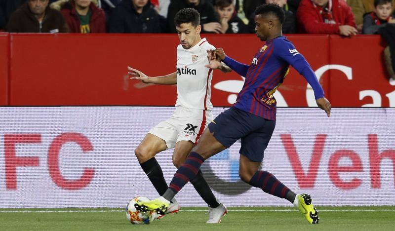 Sevilla y Barcelona se enfrentaron en la ida de octavos de final de la Copa del Rey, en el Sánchez Pizjuán.