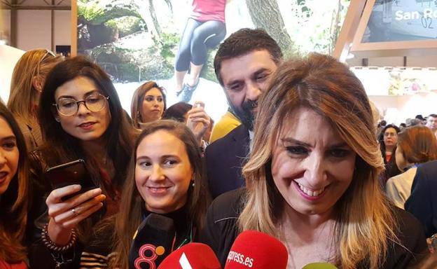 Susana Díaz, este jueves en la Feria de Turismo de madrid.