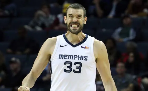 Marc Gasol, con la camiseta de los Grizzlies. 