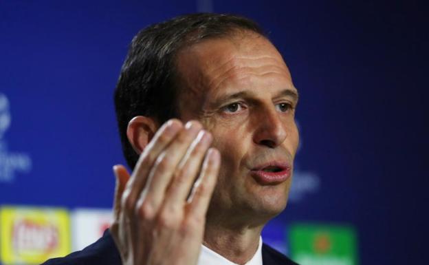 Massimiliano Allegri, durante la rueda de prensa. 