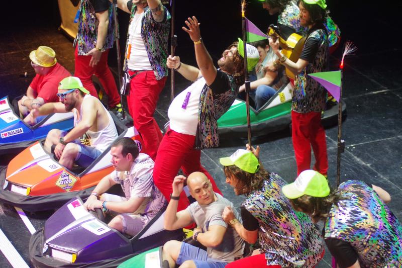 Murga 'Constantino el titoriro' en la tercera semifinal del Carnaval de Málaga 2019.