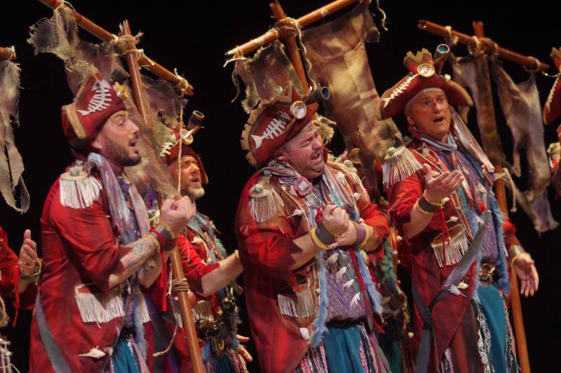 Comparsa 'Los perdidos'' en la cuarta semifinal del concurso de canto del Carnaval de Málaga 2019