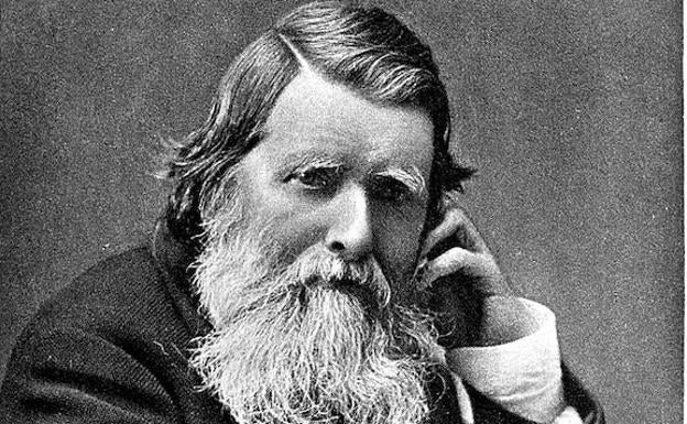 Retrato de John Ruskin realizado en 1882