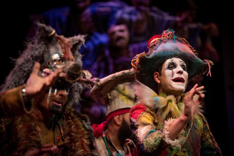 La comparsa «Los carnivales» durante su actuación en la final .