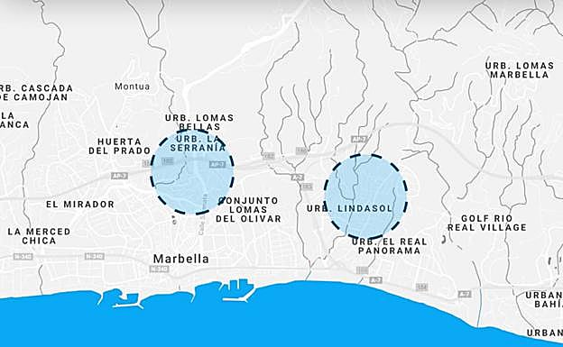 MARBELLA ESTE: Para el distrito más al Este del término municipal se contempla tareas de pavimentado sobre 3.165 metros cuadrados de superficie, de asfaltado en 1.100 metros cuadrados, y arreglos en alumbrado. 