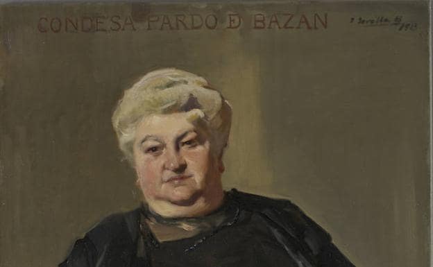 Retrato de Emilia Pardo Bazán realizado por Sorolla. 