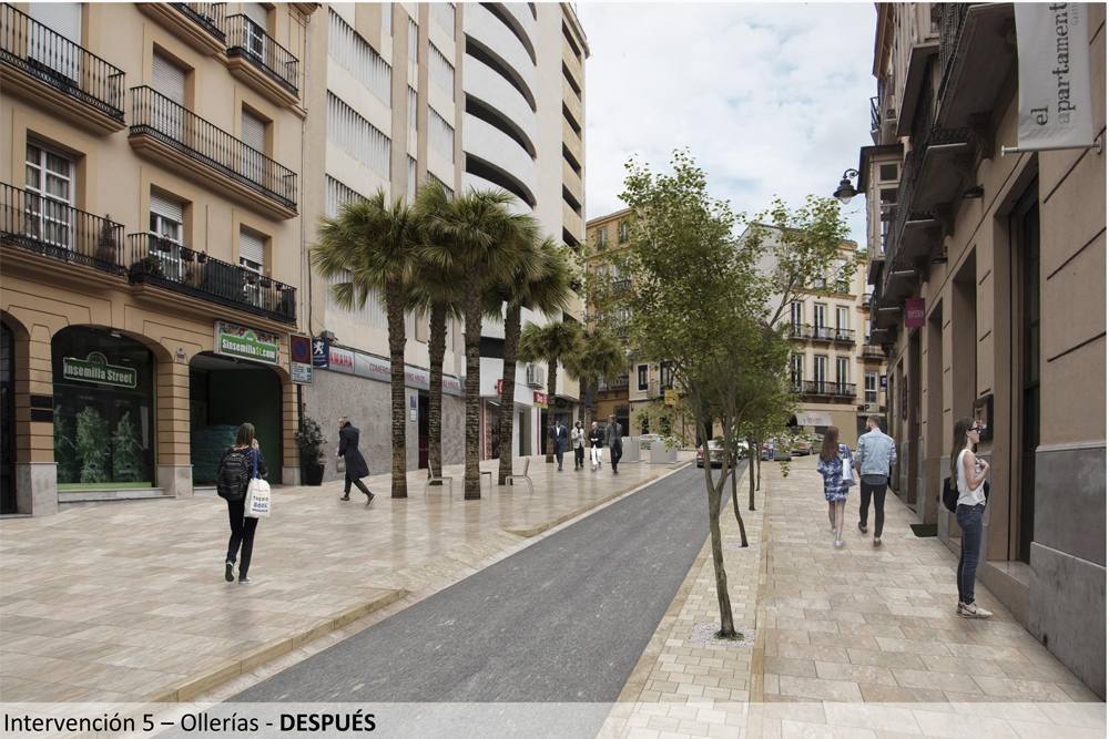 Recreaciones de cómo quedará la renovación de zonas de Carretería y Álamos, así como el entorno del la plaza de San Francisco.