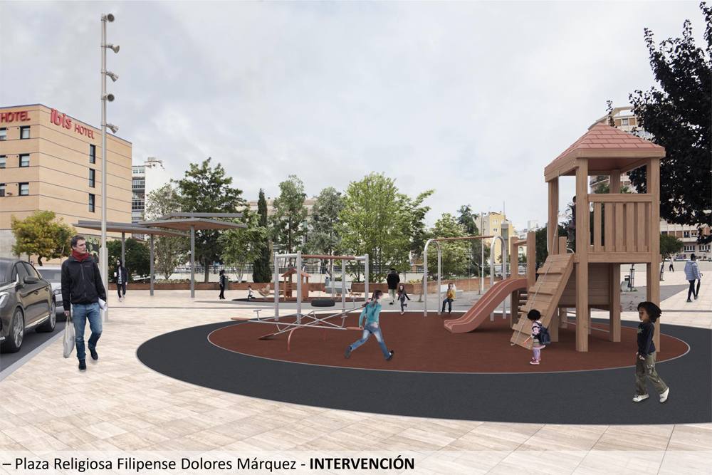 Recreaciones de cómo quedará la renovación de zonas de Carretería y Álamos, así como el entorno del la plaza de San Francisco.