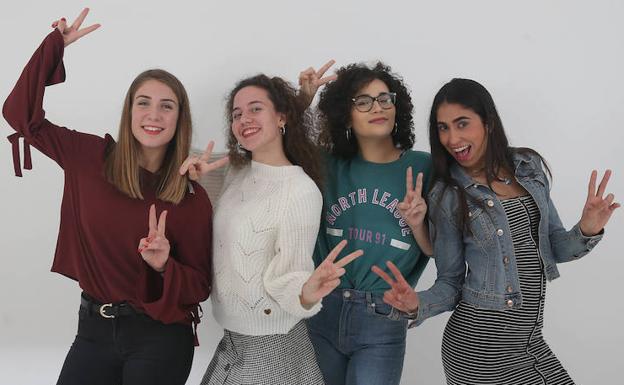 Lucía, Daniela, Elena y Carmen