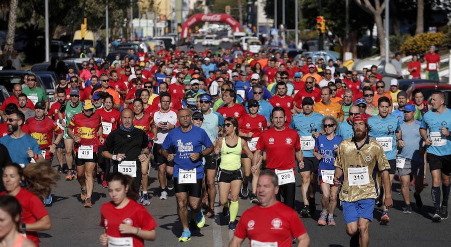 Unos 700 corredores participaron en la tradicional prueba con llegada a Gibralfaro