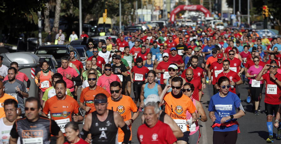 Unos 700 corredores participaron en la tradicional prueba con llegada a Gibralfaro