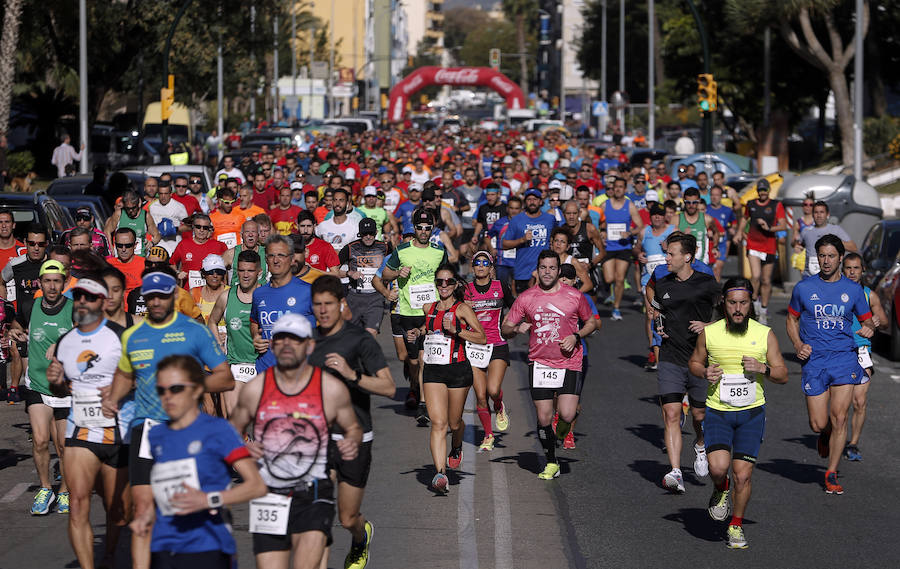 Unos 700 corredores participaron en la tradicional prueba con llegada a Gibralfaro