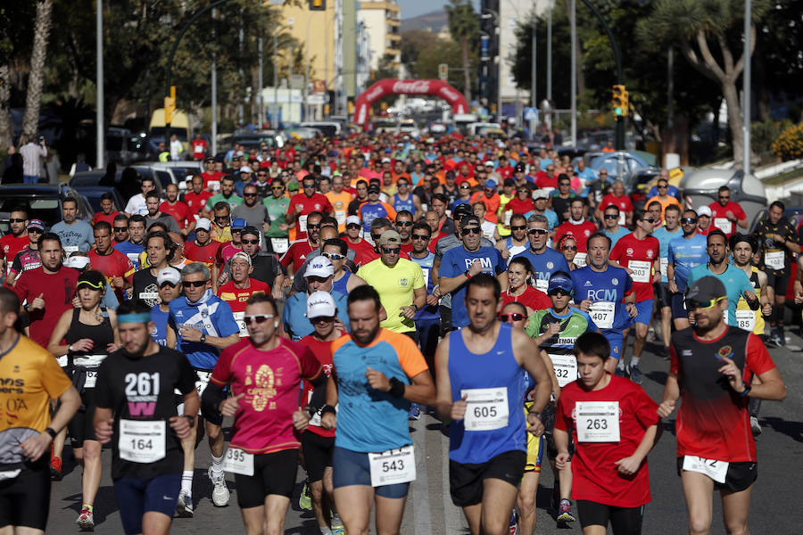 Unos 700 corredores participaron en la tradicional prueba con llegada a Gibralfaro