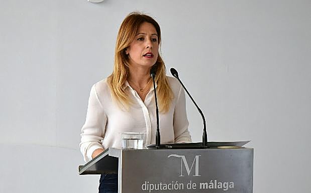 La socialista Antonia García, esta mañana en rueda de prensa.
