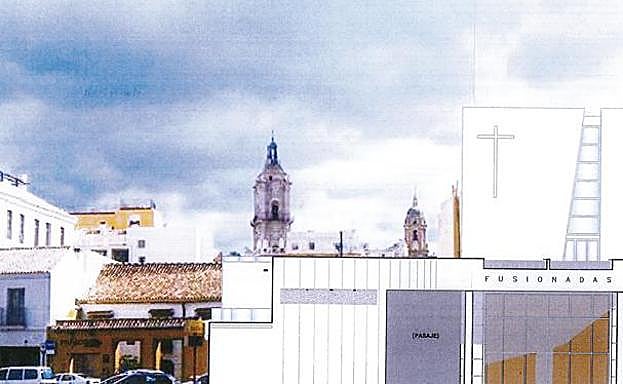 Recreación de la fachada de la nueva casa hermandad de Fusionadas. 