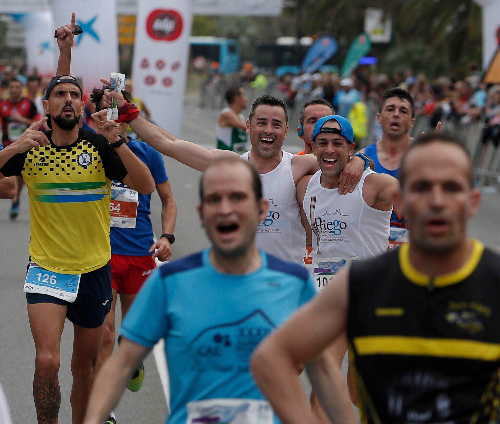 Mucho ambiente y color han llenado hoy las calles del centro de Málaga en la Media Maratón Teatro Soho Caixabank Ciudad de Málaga 2019