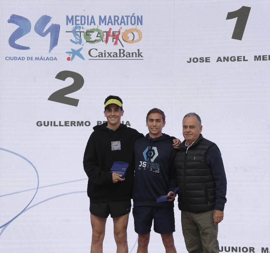 Podio junior masculino, con José Ángel Mercado y Guillermo Pernía. El tercero en esta categoría fue David Rosa