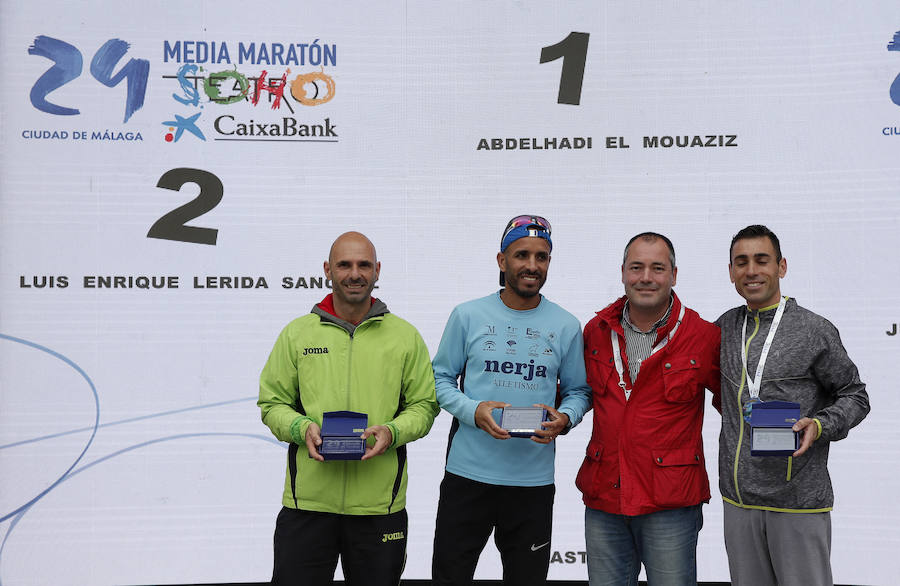 Podio Máster 49: Luis Enrique Lérida, El Mouaziz y Juan Rubio.