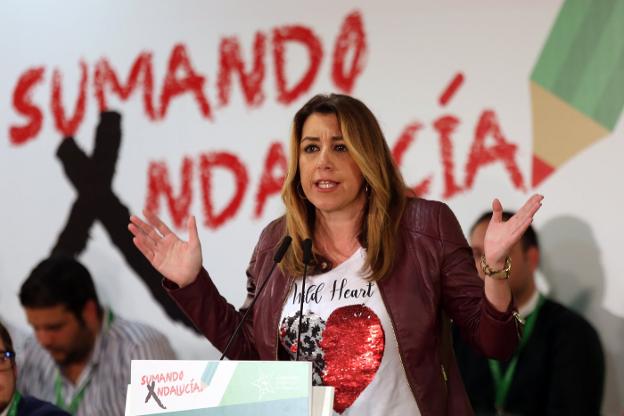 Díaz, en el congreso de Juventudes Socialistas de Andalucía. 