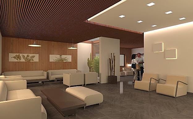 Recreación del espacio interior. 