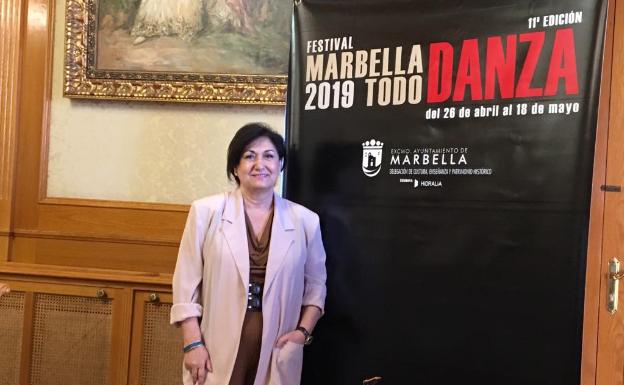 La directora general de Cultura de Marbella, esta mañana, en la presentación del festival. 