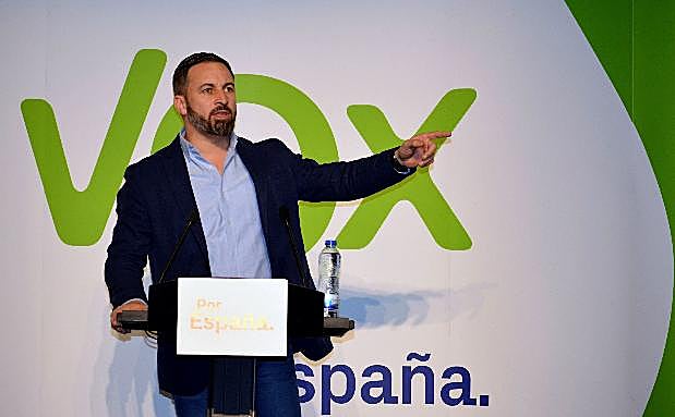 Abascal en un mitin.