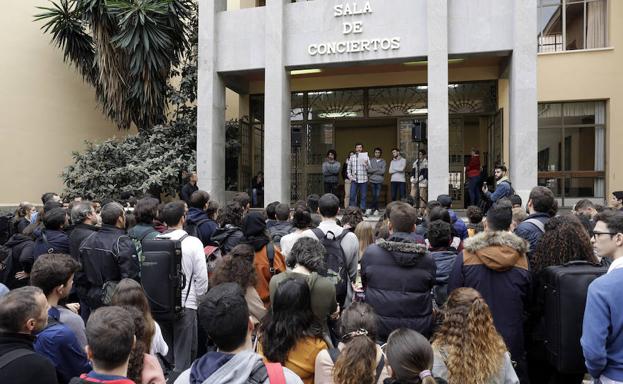 Protestas de alumnos en el Conservatorio Superior de Música