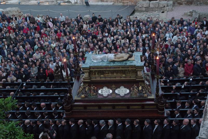 Los cortejos procesionales de Monte Calvario, Descendimiento, Dolores de San Juan, Amor, Traslado, Piedad, Sepulcro y Servitas