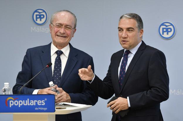 De la Torre y Bendodo, en la presentación de la lista del PP. 