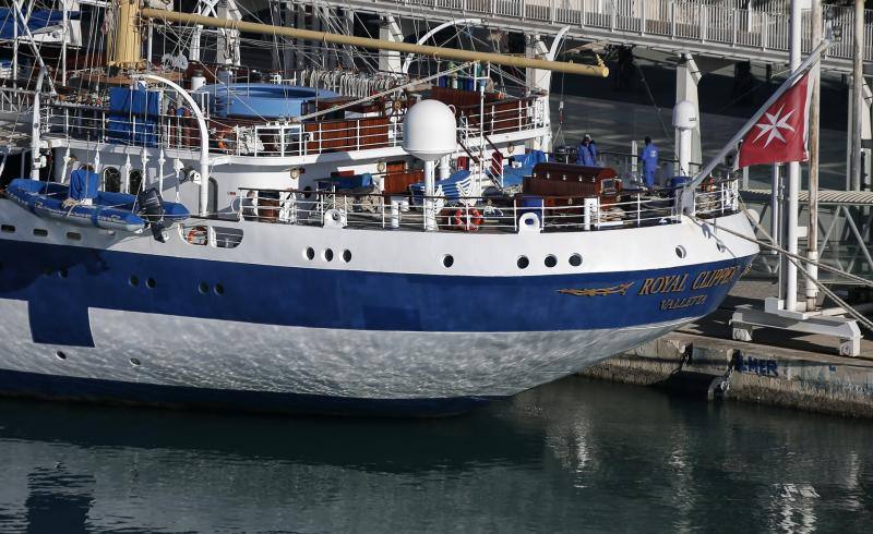 Este sábado, día con más cruceros en el recinto, con el añadido de que tres de los cinco barcos eran exclusivos. En la imagen, el crucero Royal