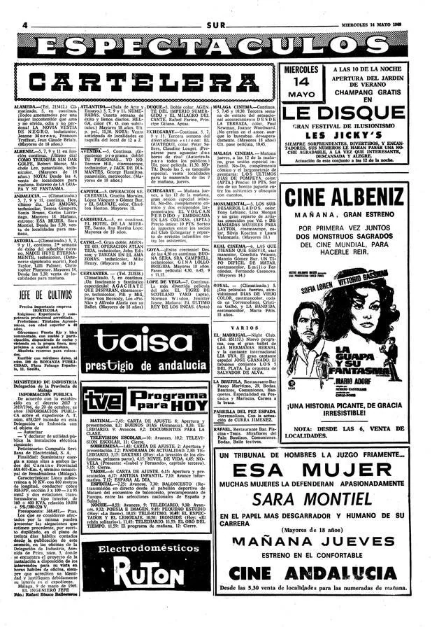 SUR hace 50 años | El periódico SUR del 14 de mayo de 1969