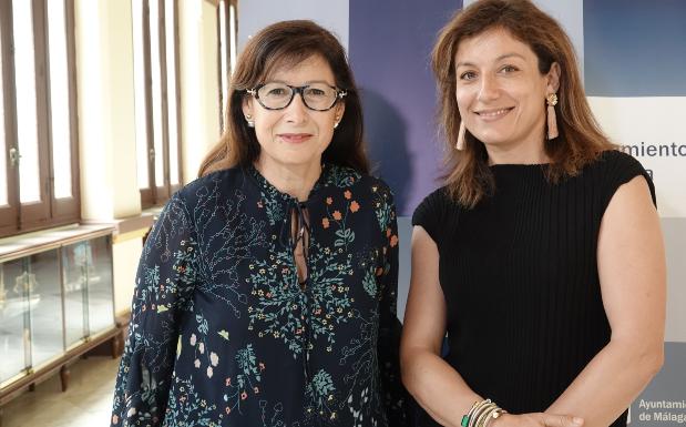 Gemma del Corral y Olga Guerrero, en la presentación de las conferencias. 
