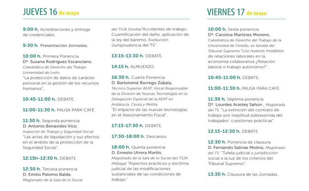 Programa de las Jornadas. 