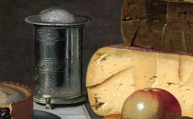 Detalle de 'Almuerzo holandés', cuadro de Floris van Schooten, s. XVII. Wikimedia Commons CC PD.